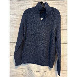 NWT Banana Republic Mens Navy Wool & Cashmere Sweater Size M
